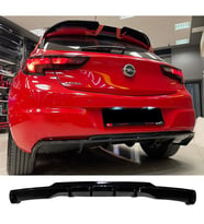 Opel Astra K Rieger Difüzör Parlak Siyah Plastik Çıkışsız 2015-2021 Arka-difizör-bodykit-ek-karlık