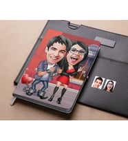 Bk Gift Kişiye Özel Sevgililer Karikatürlü Beyaz Defter-1 , Arkadaşa Hediye , Sevgiliye Hediye