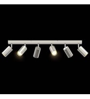 Rsylight Retro Modern İnox180 Derece Hareketli Modern Spor 6 Lı Led spot Avize Günışığı Ampullü