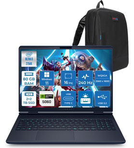 Dell Alienware 16X Aurora AC16251 Ultra 9 275HX Ddr5 80GB 2tb+2tb SSD 8GB/RTX5060 115W 16INÇ Wqxga 240Hz 500NITS WINDOWS11PRO Gaming Laptop AC162515060P38+ZETTAÇANTA