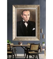 Gümüş Çerçeveli Atatürk Tablo za460