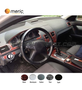 Meriç® Mercedes C180 Ön Torpido Kaplama Maun 17 Parça 2006-2011 (Maun)