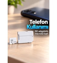 SD Adaptörlü MicroSD Kart 160 MB/s Aktarım Hızı