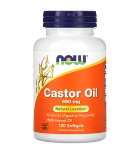 Castor Oil 650 mg 120 Softgels