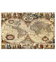 Eski Dünya Haritası 2 Puzzle 240 Parça Yapboz
