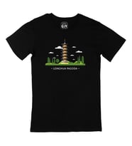 Longhua Tapınağı Siyah Tişört