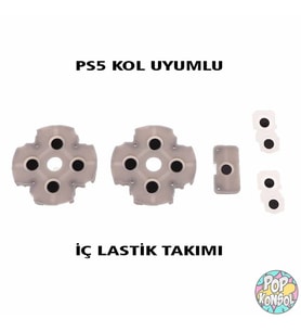SONY PS5 Kol İç Silikon Lastik Takımı Yedek Parça Playstation 5 Kol Tamiri PS5 Lastik Seti PS5 Tamir (Gri)