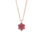 Lotus Model Pembe Kuvars Taşlı Rose Gümüş Kolye
