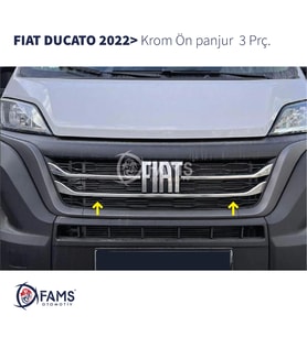Fiat Ducato Krom Ön Panjur 3 Parça 2022> Paslanmaz Çelik
