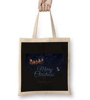 Santa Claus Merry Christmas Gift Bez Çanta Uzun Saplı