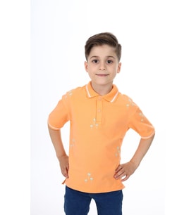 Toontoy Erkek Çocuk Baskılı Tişört (Oranj)