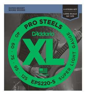 Daddario Eps220-5 Bass Gitar Tel Seti, 5 Telli, Xl, 40-95, Long Scale
