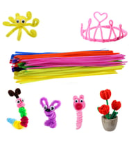 Şönil Renkli 30 Cm Renkli Fosforlu Tüylü Tel 15 Li- 1 Paket