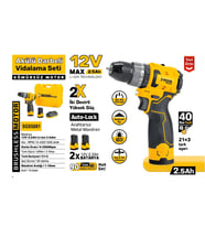SGS AKÜLÜ DARBELİ VİDALAMA SETİ 12 VOLT (2*2.5 Ah) (KÖMÜRSÜZ MOTOR) SGS5081