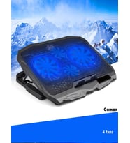 Notebook Kademeli Yükseltici Soğutucu Fan  4 Fanlı Işıklı Laptop Standı 17 İnç