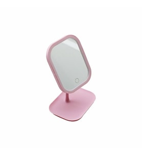 LEDLİ USB ŞARJLI MAKYAJ AYNASI 18.5X14.7CM 360 DERECE RENKLİ PLSATİK TAKILIK SEPETLİ=13.5X18CM AYAK=17.5CM (4767)