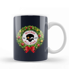 Christmas All Star Overwatch McCree Wreath Kupa Bardak Porselen