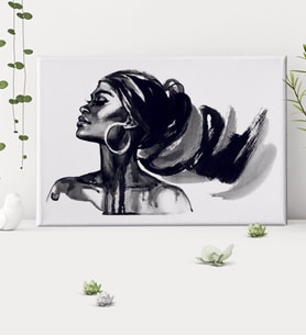 BK Gift Woman Art Tasarımlı Kanvas Tablo-12