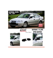 Honda CIVIC1996-2001 Sedan-Hb Parlak Siyah Boyalı Batman Ayna Kapağı
