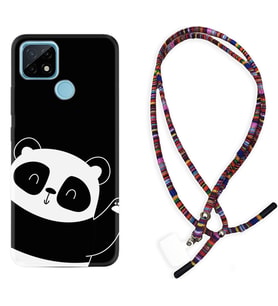 Realme C11 C21 C21Y C25Y C11 2021 Kılıf Boyun Asklı Rasta Silikon Bay Bay Panda 1784