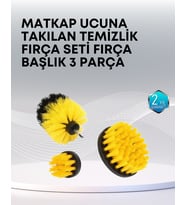 3’lü Matkap Ucu Temizlik Fırçası Seti Çok Amaçlı