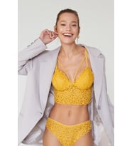 Liona Dantelli Ekru Bralet Takım (Sarı)