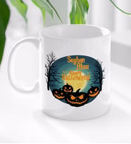 BK Gift Kişiye Özel Happy Halloween Tasarımlı Beyaz Kupa Bardak-14