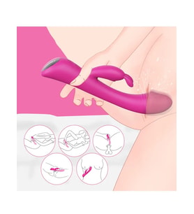 Ultra Güçlü Şarjlı Titreşimli Tavşan Vibratör 22 cm