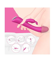 Ultra Güçlü Şarjlı Titreşimli Tavşan Vibratör 22 cm