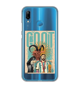 Huawei P20 Lite Uyumlu Lionel Messi Desenli Şeffaf Telefon Kılıfı