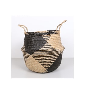 Abanoz 40x40 cm Katlanabilir Deniz Sazı Sepet, Şık ve Hafif Depolama