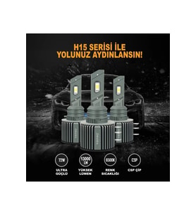 VrPro H15 Led Xenon Far Ampulü Csp Çip 15000lümen ZENON