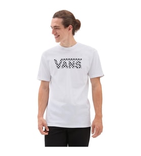 Vans Checkered Vans-B Erkek T-shirt (Beyaz)