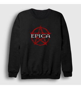Presmono Unisex Siyah Pentagram Epica Sweatshirt 385273tt