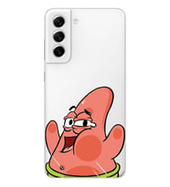 Samsung Galaxy S21 FE Uyumlu Patrick Star Desenli Şeffaf Telefon Kılıfı