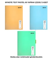 TEXT PASTEL DEFTER A4 60 YAPRAK ÇİZGİLİ 3 ADET