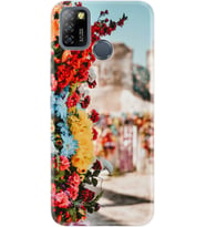 Infinix Smart 5 Kılıf Silikon Desen Gerçek Çiçekler 1743