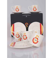 LİSANSLI GALATASARAY 6 KİŞİLİK TÜRK KAHVESİ FİNCAN TAKIMI