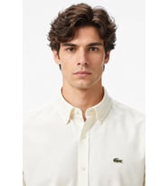Lacoste Mens Regular Fit Cream Shirt Standart Kesim Erkek Gömlek Krem