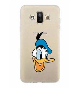 Samsung Galaxy J7 Duo Kapak Donald Duck Tasarımlı Şeffaf Silikon Kılıf