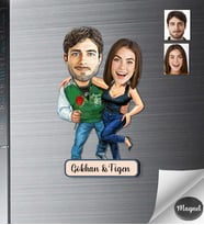 Kişiye Özel Sevgili Ahşap Magnet -42