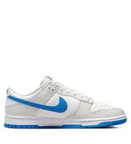 Nike Dunk Low Retro Leather Erkek Sneaker Hakiki Deri Beyaz Mavi Swoosh Spor Ayakkabı