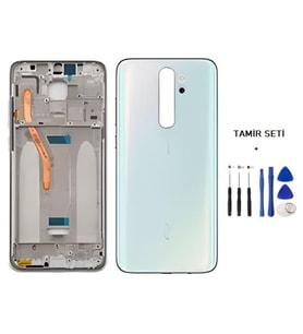 Xiaomi Redmi NOTE 8 PRO FULL Kasa Arka Kapak Takım BEYAZ - TAMİR SETİ