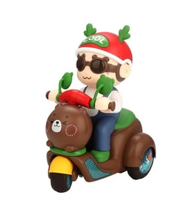 Bisiklete Binen Işıklı Sesli Etrafında Dönebilen Adam (Çok Renkli)