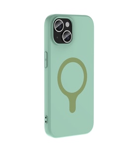 iPhone 15 Kılıf M-Safe Şarj Özellikli Aris Silikon Kılıf Turkuaz