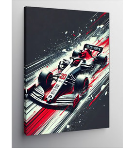 Kanvas Tablo Hızlı Formula 1 Aracı