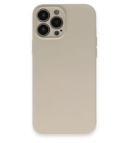 iPhone 13 Pro Kılıf Nano içi Kadife Silikon - Bej