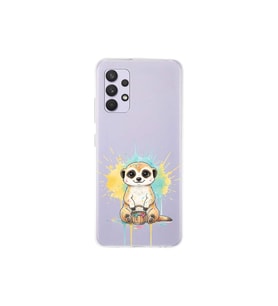 Samsung Galaxy A32 ile Uyumlu Splash Mirket Tasarımlı Şeffaf Silikon Kılıf