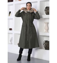 Şerit Detaylı Mont Haki 10360