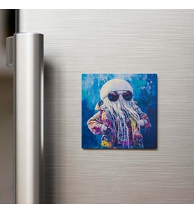 Jellyfish - Denizanası - Güneş Gözlüklü Style - Buzdolap Magneti - 9x9 Cm